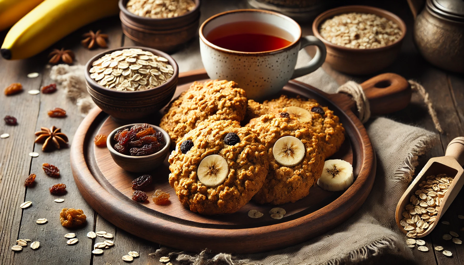 Zdravi kolačići od zobenih pahuljica i banane